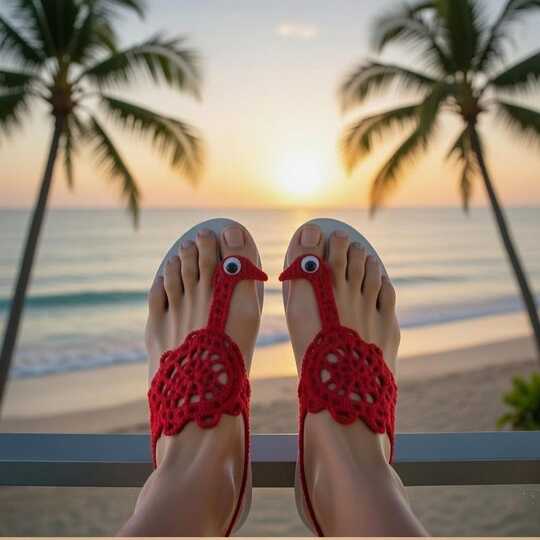 Crochet Duck Barefoot Sandal Pattern PDF + Video Tutorial – nontycrochet