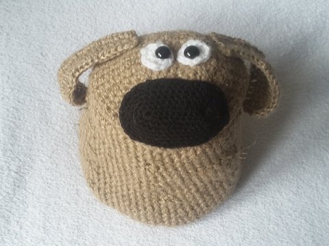 Häkelanleitung Korb mit Hundekopf