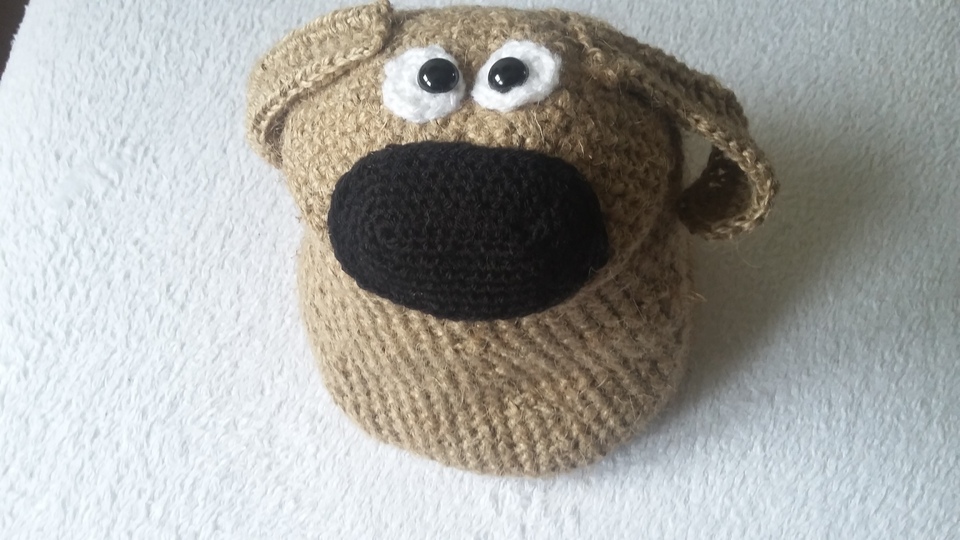 Häkelanleitung Korb mit Hundekopf