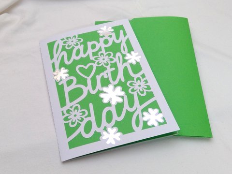 Birthday Karte B6 Plotterdatei SVG DXF