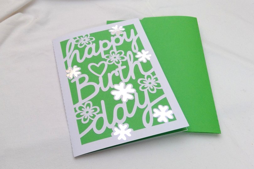 Birthday Karte B6 Plotterdatei SVG DXF