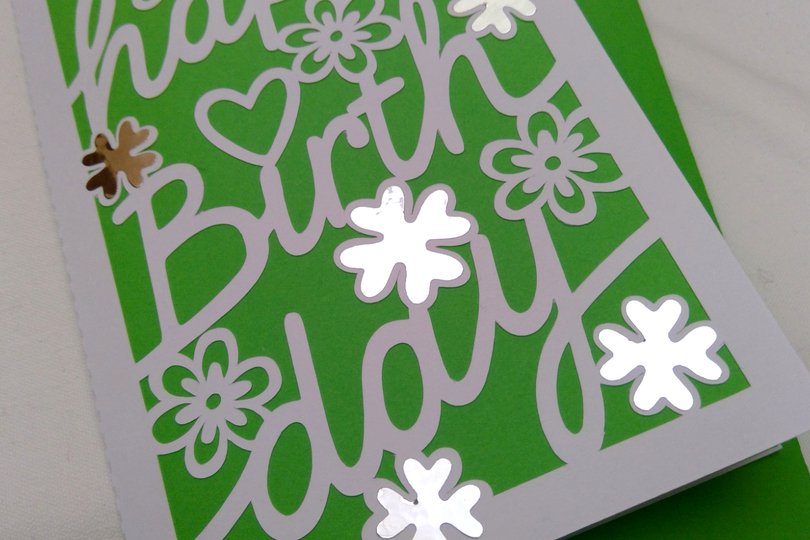 Birthday Karte B6 Plotterdatei SVG DXF