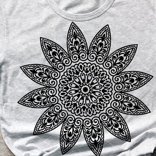 Sunflower Mandala cut file svg png. Flower print. Digital downloads
