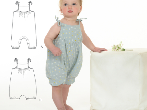 Baby-Overall Schnittmuster NELE 2-in-1 – PDF 50/56–98/104