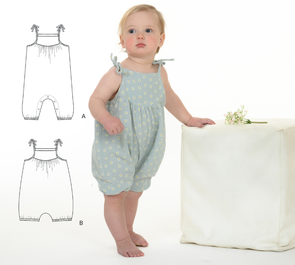 Baby-Overall Schnittmuster NELE 2-in-1 – PDF 50/56–98/104