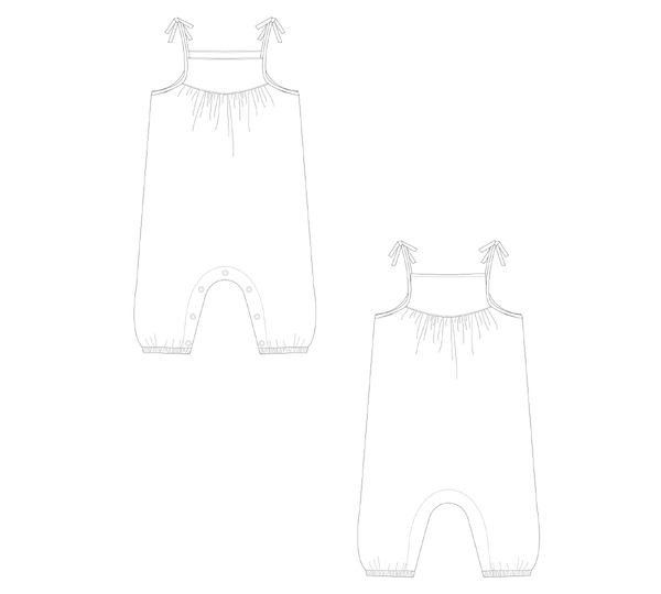 Baby-Overall Schnittmuster NELE 2-in-1 – PDF 50/56–98/104