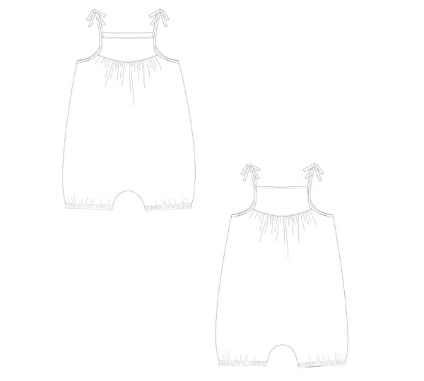 Schnittmuster Baby-Overall NELE – 2-in-1 Nähanleitung Gr. 50/56–98/104