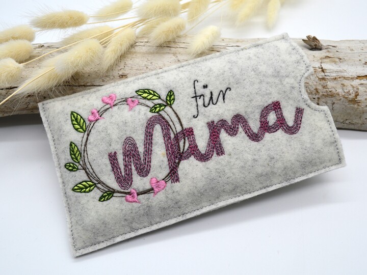 Stickdatei Schokohülle Muttertag SET Mama Mutti