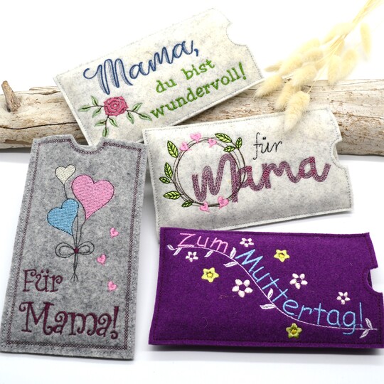 Stickdatei Schokohülle Muttertag SET Mama Mutti