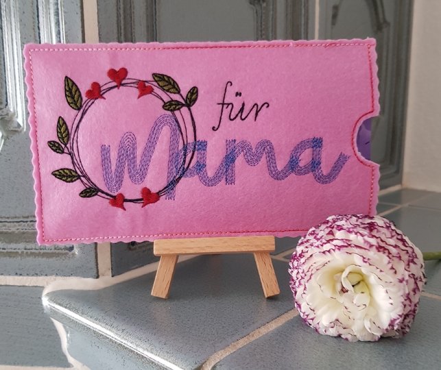 Stickdatei Schokohülle Muttertag SET Mama Mutti