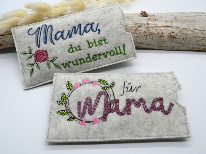 Stickdatei Schokohülle Muttertag SET Mama Mutti