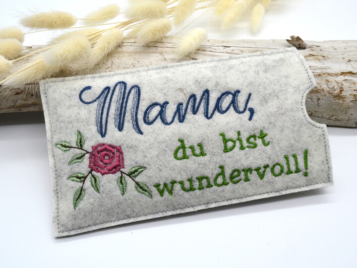 Stickdatei Schokohülle Muttertag SET Mama Mutti