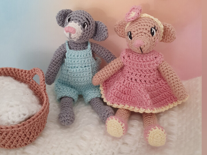 Häkelanleitung Mäusefamilie - PDF Datei, Sparpaket