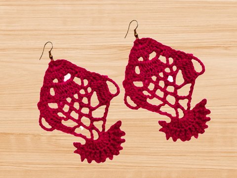 Crochet Fish Earrings PDF + Video Tutorial in English Only