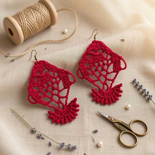 Crochet Fish Earrings PDF + Video Tutorial in English Only