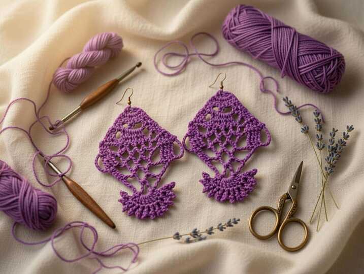 Crochet Fish Earrings PDF + Video Tutorial in English Only