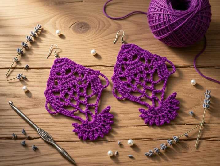Crochet Fish Earrings PDF + Video Tutorial in English Only