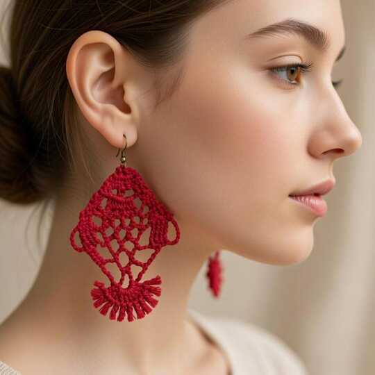 Crochet Fish Earrings PDF + Video Tutorial in English Only