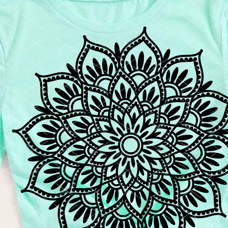 Mandala Yoga print Lotus flower. Design for scrapbooking, print on paper - Image 2