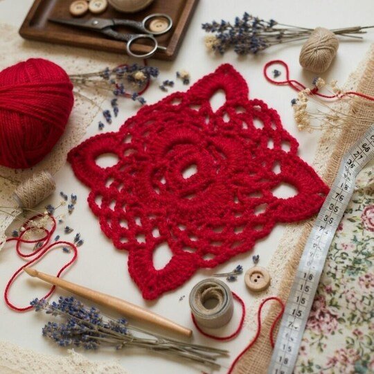 Quadrat-Häkelmotiv PDF + Video (nur Englisch) | nontycrochet