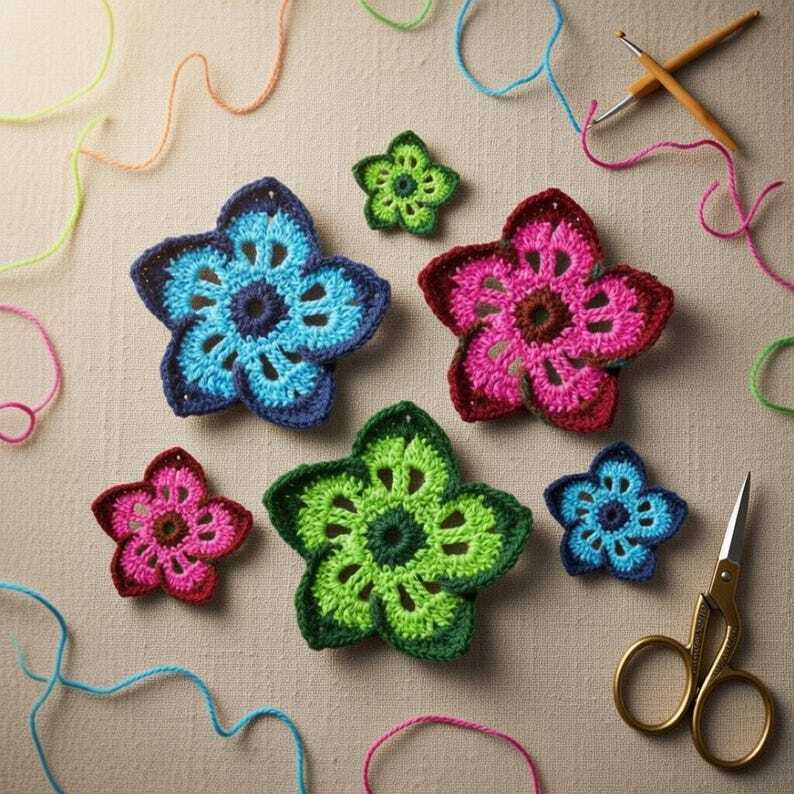 3D Häkelrose Brosche PDF + Video (Englisch) – nontycrochet