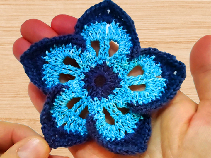 3D Crochet Flower PDF Pattern