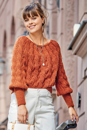 Pulli im Patentrippenmuster mit Rundpasse