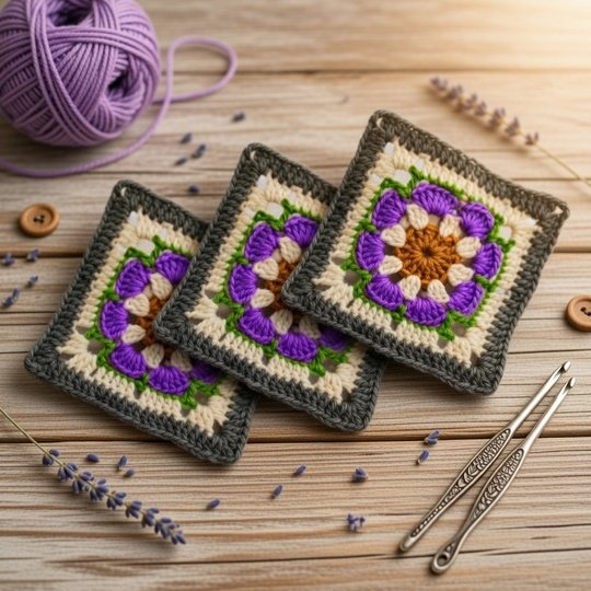 Crochet Square Motif PDF + Video Tutorial (English Only)