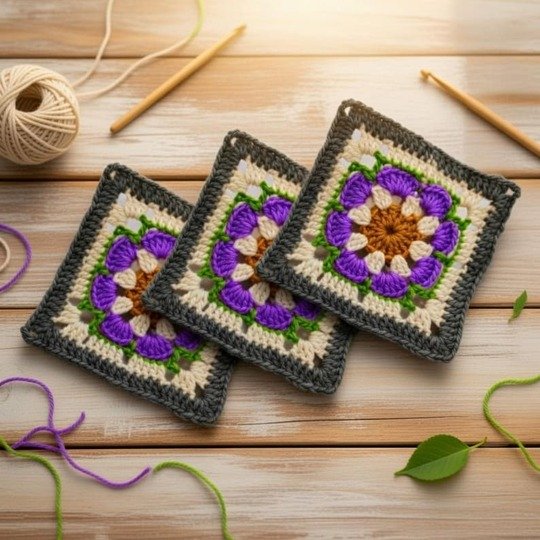 Crochet Square Motif PDF + Video Tutorial (English Only)