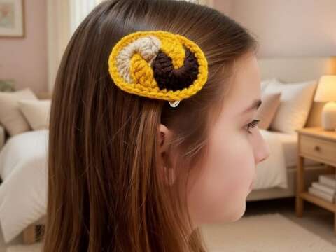 Crochet Hair Clip Pattern PDF + Video (English) – nontycrochet