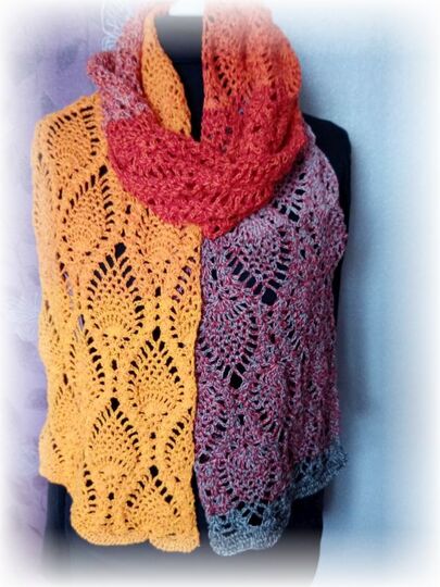 Häkelanleitung Ananasschal