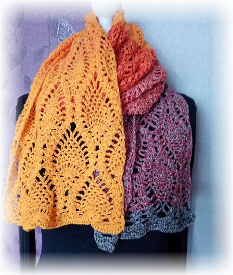 Häkelanleitung Ananasschal