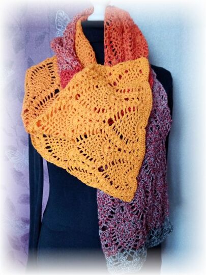 Häkelanleitung Ananasschal