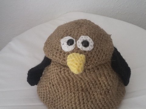 Häkelanleitung Korb mit Pinguinkopf