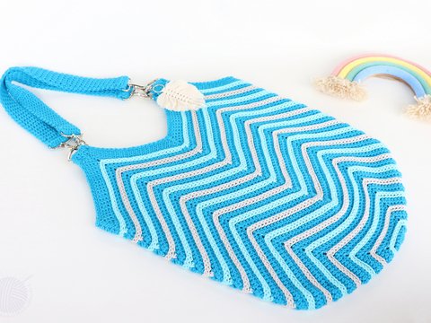 Freizeit- & Strandtasche „Ocean sounds“ (Gr. 43 x 54 cm, 2 Var.)