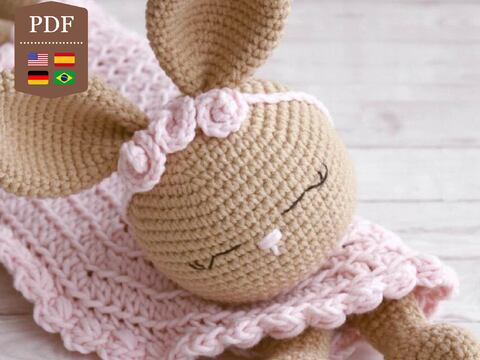 Crochet Pattern, Bunny Security Blanket