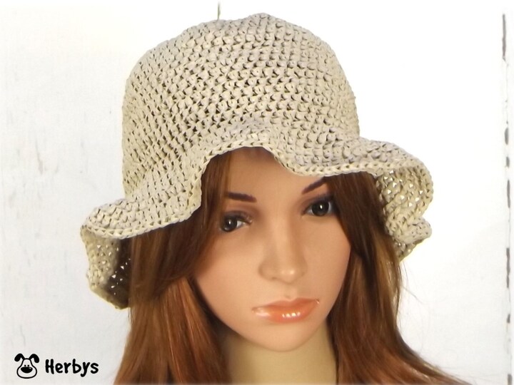 Häkelanleitung Basthut "Boho"