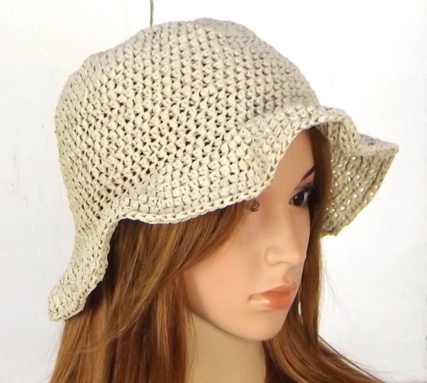 Häkelanleitung Basthut "Boho"