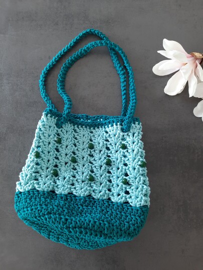 Häkelanleitung Tasche Pitti im Boho Style, Taschenbeutel, Macrame Tasche