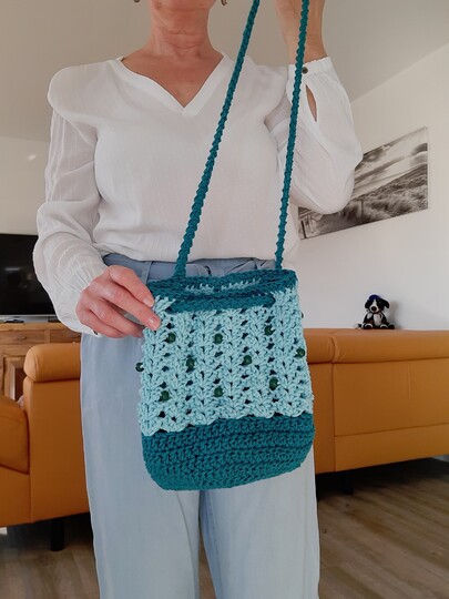 Häkelanleitung Tasche Pitti im Boho Style, Taschenbeutel, Macrame Tasche