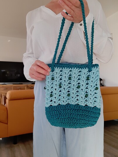 Häkelanleitung Tasche Pitti im Boho Style, Taschenbeutel, Macrame Tasche