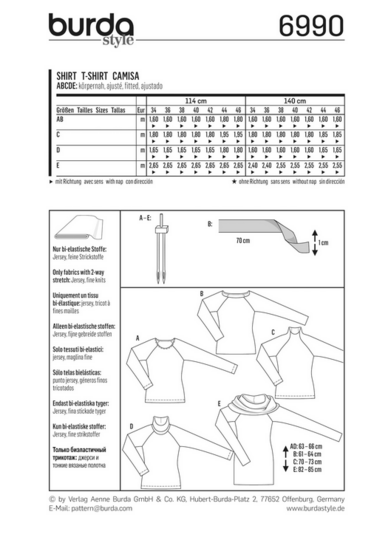 Langarmshirts - Schnittmuster & Nähanleitung - burda style