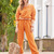 Set aus Pullover und Jogginghose in Orange