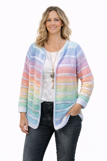 Häkelanleitung Jacke Farbenspiel