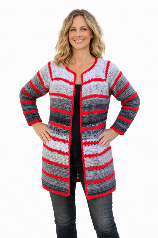 Häkelanleitung Jacke Farbenspiel - Bild 6