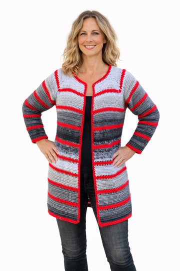 Häkelanleitung Jacke Farbenspiel