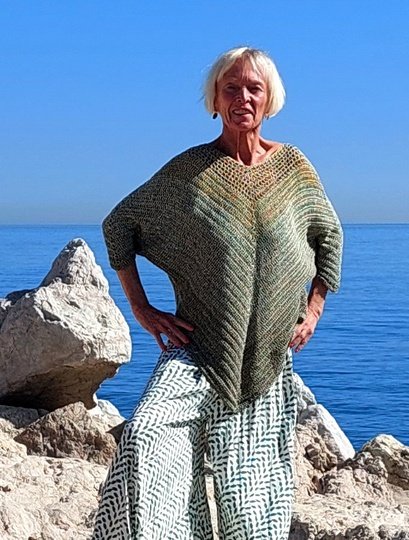 "Happy Tunika" mit Zacken, alle Größen, von oben nach unten gehäkelt