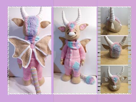 Häkelanleitung / Amigurumi / Drachenbaby