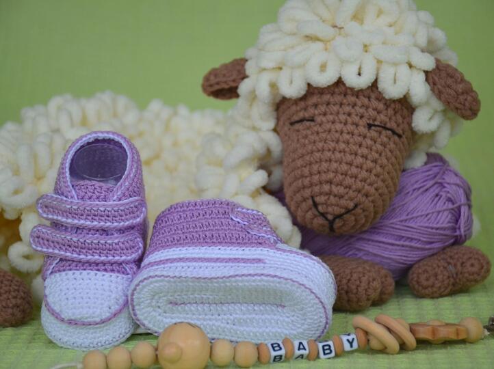 Crochet pattern bundle Baby sneakers and lamb plush lovey, newborn gift S2