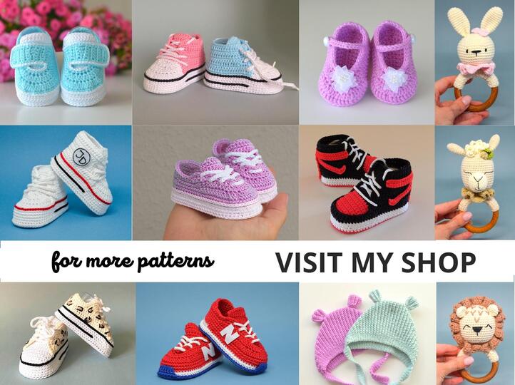 Crochet pattern bundle Baby sneakers and lamb plush lovey, newborn gift S2
